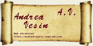 Andrea Vesin vizit kartica